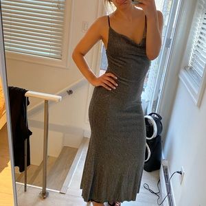 Long silver sparkle dress Shein